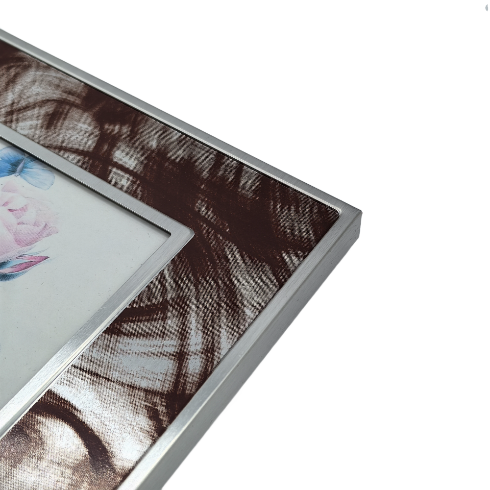 Picture Frame With Ink-washed Pattern,Real Glass Photo Frame For Wall And Tabletop Display Family Office