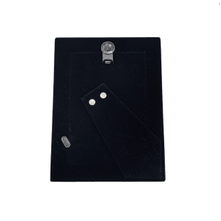 Silver Picture Frame With Embossed Diamond Pattern,Real Glass Photo Frame For Wall And Tabletop Display Family Office