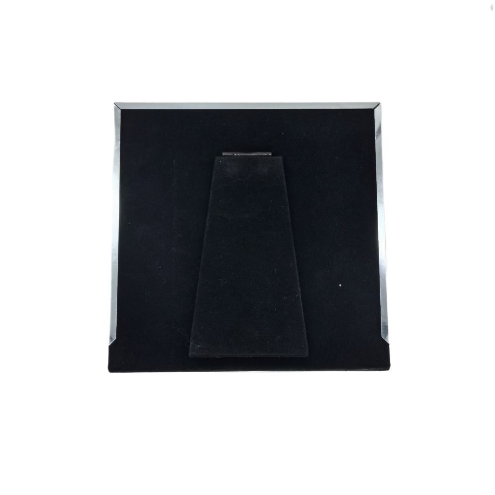 Square Picture Frame With Embossed Gold Flora,Real Glass Photo Frame For Wall And Tabletop Display Family Office