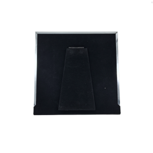 Square Picture Frame With Embossed Gold Flora,Real Glass Photo Frame For Wall And Tabletop Display Family Office