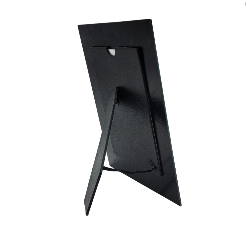 Vintage Picture Frame With Cirrus Pattern,Real Glass Photo Frame For Wall And Tabletop Display Family Office