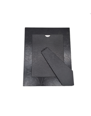 Vintage Picture Frame With Cirrus Pattern,Real Glass Photo Frame For Wall And Tabletop Display Family Office