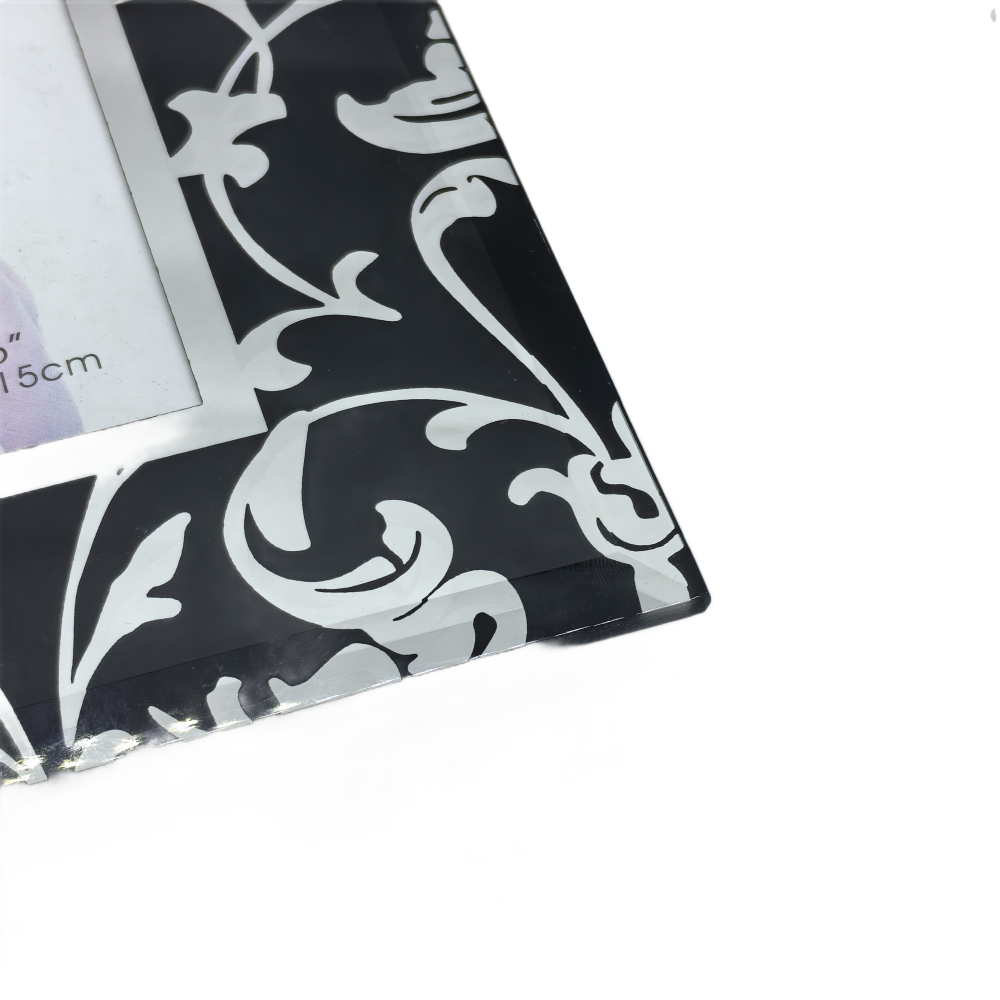 Vintage Picture Frame With Cirrus Pattern,Real Glass Photo Frame For Wall And Tabletop Display Family Office