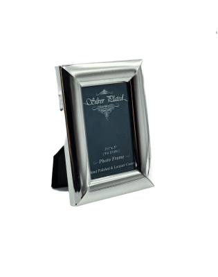 Small Silver Picture Frame,Real Glass Photo Frame For Wall And Tabletop Display Family Office
