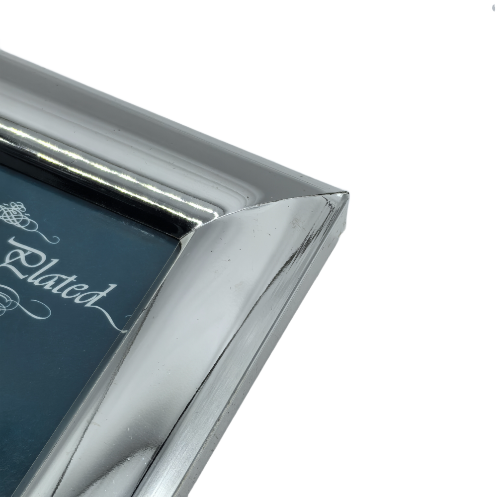 Small Silver Picture Frame,Real Glass Photo Frame For Wall And Tabletop Display Family Office