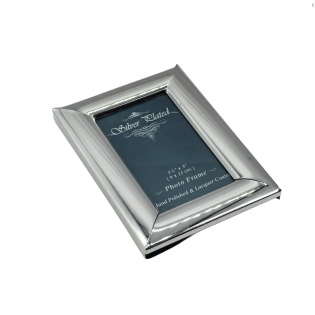 Small Silver Picture Frame,Real Glass Photo Frame For Wall And Tabletop Display Family Office