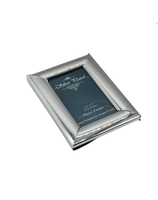 Small Silver Picture Frame,Real Glass Photo Frame For Wall And Tabletop Display Family Office