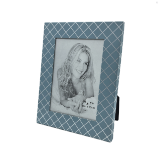 Picture Frame With Checks Pattern,Real Glass Photo Frame For Wall And Tabletop Display Family Office