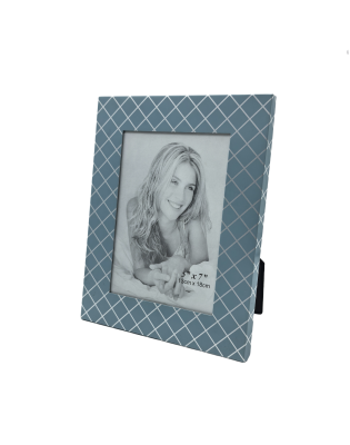 Picture Frame With Checks Pattern,Real Glass Photo Frame For Wall And Tabletop Display Family Office