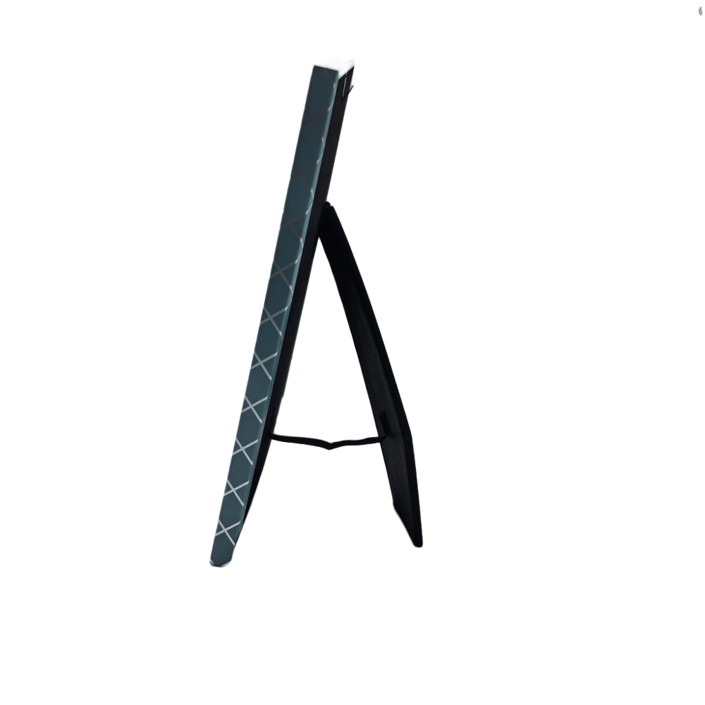 Picture Frame With Checks Pattern,Real Glass Photo Frame For Wall And Tabletop Display Family Office