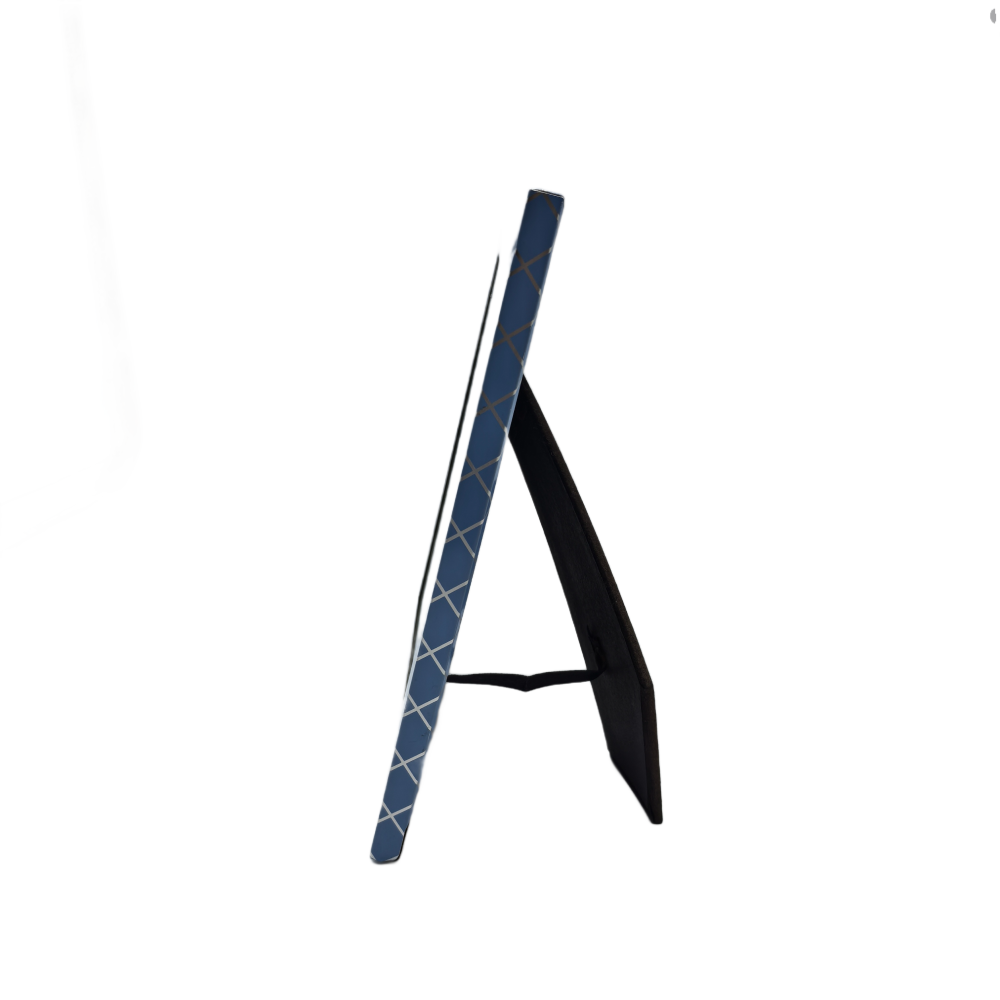 Picture Frame With Checks Pattern,Real Glass Photo Frame For Wall And Tabletop Display Family Office