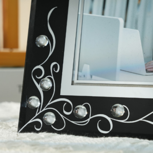 Black Picture Frame,Real Glass Photo Frame For Wall And Tabletop Display Family Office