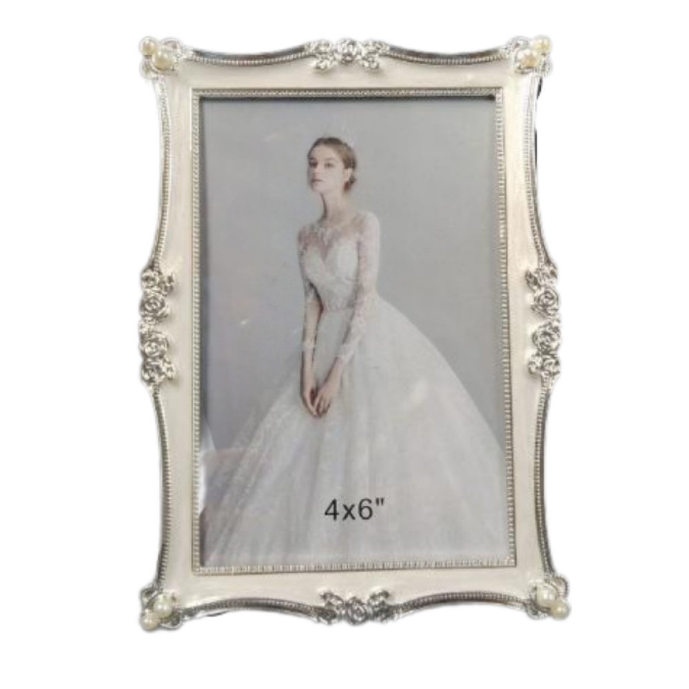 Picture Frame With Silver Metal Edge,Picture Frames For Wall And Tabletop Display Family Office