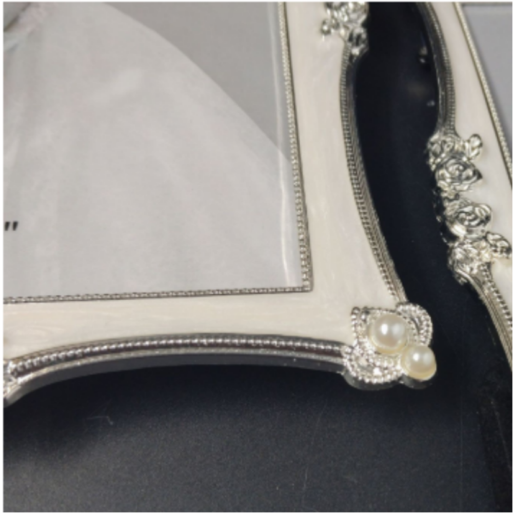 Picture Frame With Silver Metal Edge,Picture Frames For Wall And Tabletop Display Family Office