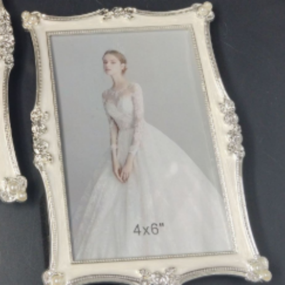 Picture Frame With Silver Metal Edge,Picture Frames For Wall And Tabletop Display Family Office