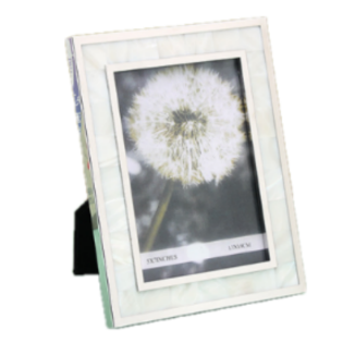 Natural Shell Inlay Picture Frame With Silver Metal Edge,Picture Frames For Wall And Tabletop Display Family Office Natural Shell Inlay Picture Frame With Silver Metal Edge,Picture Frames For Wall And Tabletop Display Family Office