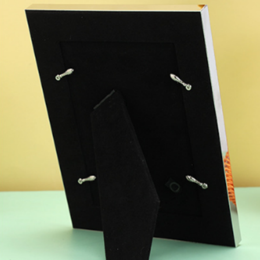 Natural Shell Inlay Picture Frame With Silver Metal Edge,Picture Frames For Wall And Tabletop Display Family Office