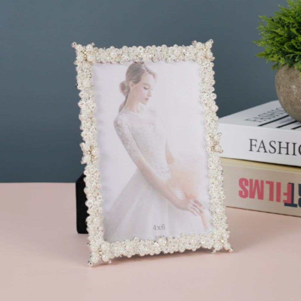 Picture Frame With Pearl For Wedding Gift,Picture Frames For Wall And Tabletop Display Family Office