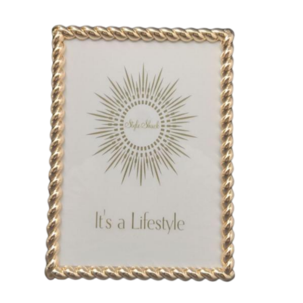 Gold Rope Design Picture Frame,Picture Frames For Wall And Tabletop Display Family Office