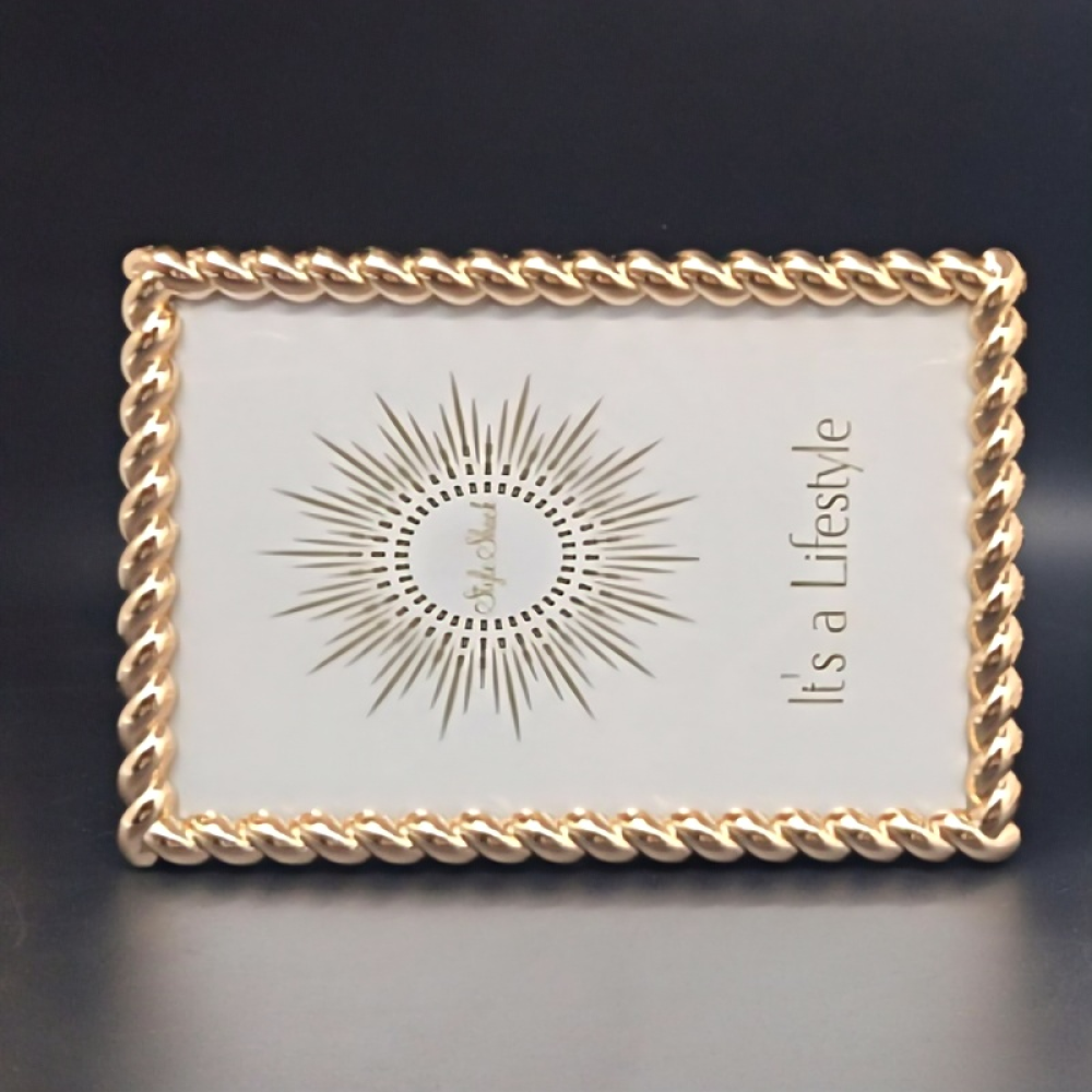 Gold Rope Design Picture Frame,Picture Frames For Wall And Tabletop Display Family Office