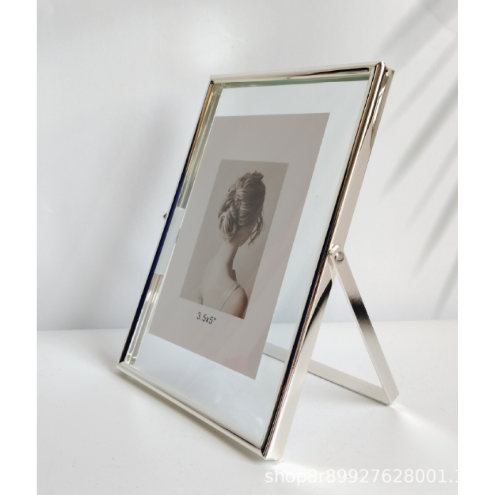 Silver Picture Frame,Real Glass Picture Frames For Wall And Tabletop Display Family Office