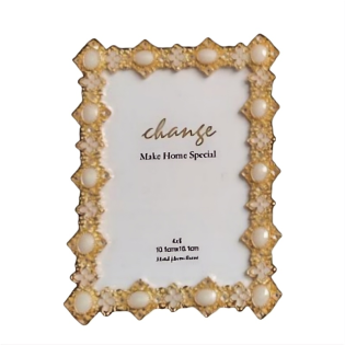 Gold Picture Frame With Pearl For Wedding Gift,Picture Frames For Wall And Tabletop Display Family Office