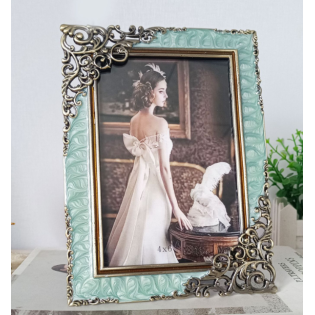 Vintage Enamel Picture Frame,Green Ornate Picture Frames For Wall And Tabletop Display Family Office Vintage Enamel Picture Frame,Green Ornate Picture Frames For Wall And Tabletop Display Family Office