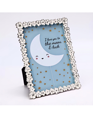 White Flower Picture Frame,Picture Frames For Wall And Tabletop Display Family Office