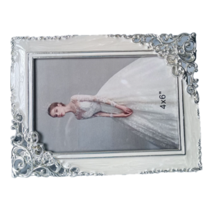 Vintage Enamel Picture Frame,White Ornate Picture Frames For Wall And Tabletop Display Family Office Vintage Enamel Picture Frame,White Ornate Picture Frames For Wall And Tabletop Display Family Office